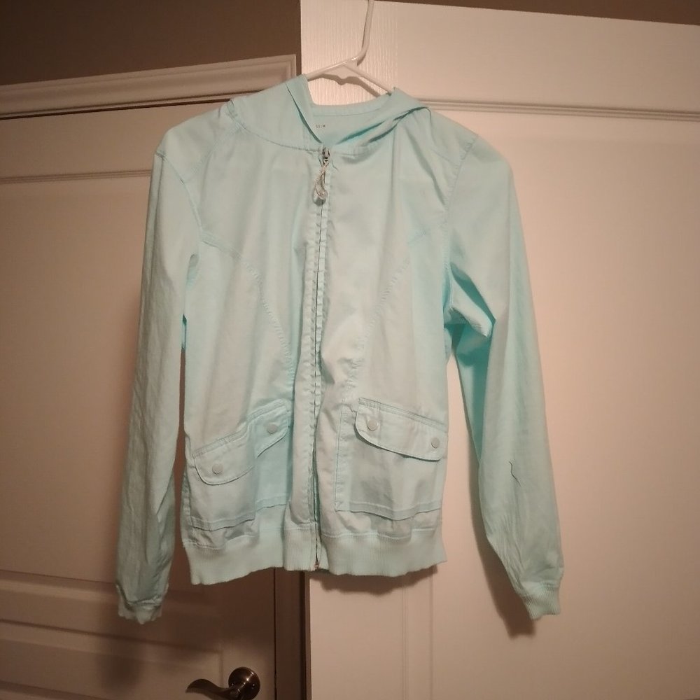 Women's Light Blue Windbreaker